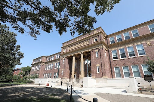 Quad side of Davenport Hall. 