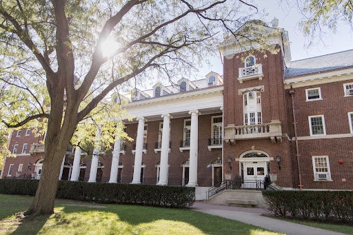 Quad side of English building. 