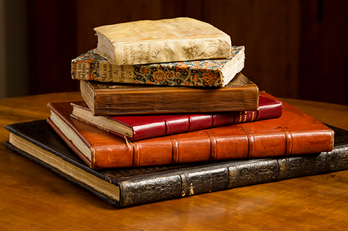 Stack of scholarly books