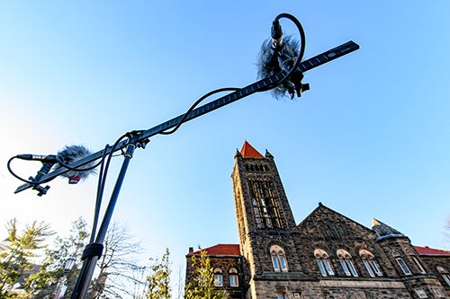 Microphone by Altgeld Hall