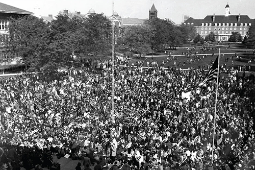 Protest on the Main Quad