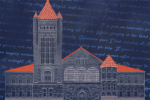 Adaptation of a print of Altgeld Hall, by Ballpark Blueprints