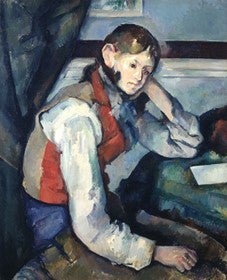 Le Garçon au gilet rouge By Paul Cezanne- [1], Public Domain, https://commons.wikimedia.org/w/index.php?curid=79610466