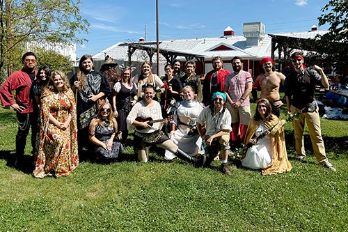 Group photo at COSPLAY event