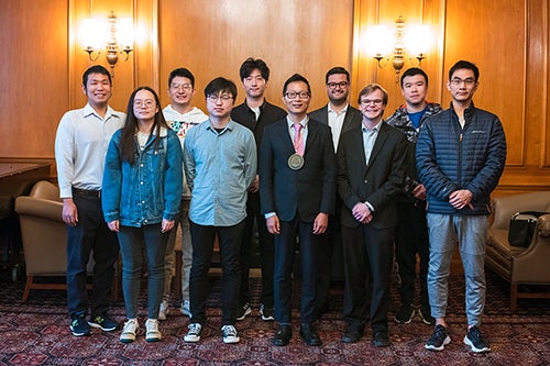 Runhuan Feng and graduate students