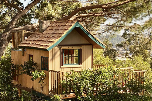 A treehouse built by Fred Stahl