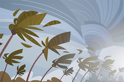 Graphic illustration of palm trees