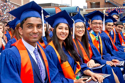 LAS students at commencement