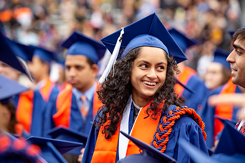 Student at commencement