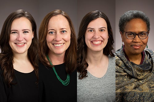 LAS honorees Kristin Bail, Alison Bell, Marissa Chesser, and Janice Harrington.