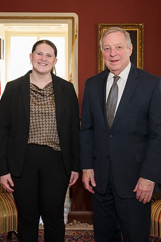 Emma Murphy and Dick Durbin