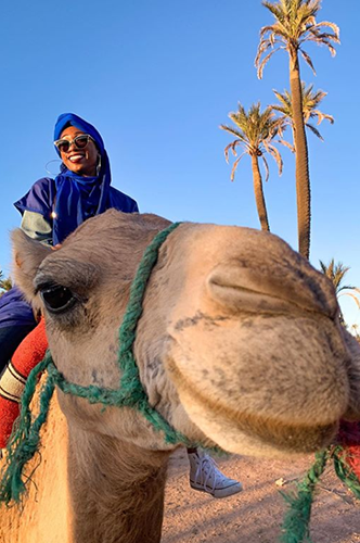 Zakiyah Dillard is pictured during her time in Morocco during Reading Week.