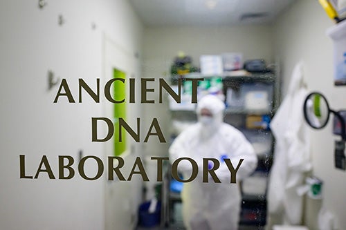 Ancient DNA Laboratory sign