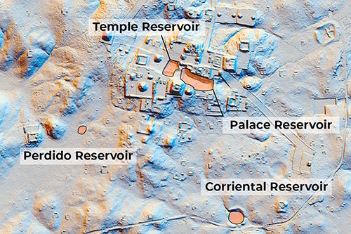 Lidar map of Mayan region