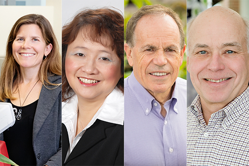 From left: Lisa Ainsworth, Mei-Po Kwan, Stephen Long, and Donald Ort