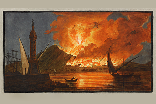 mount vesuvius eruption painting