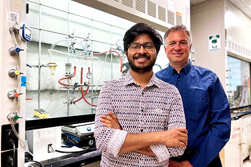 Shounak Nath, left, and Liviu Mirica i