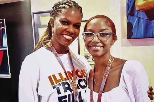 Dawn Riley Duval with her daughter, Amaya