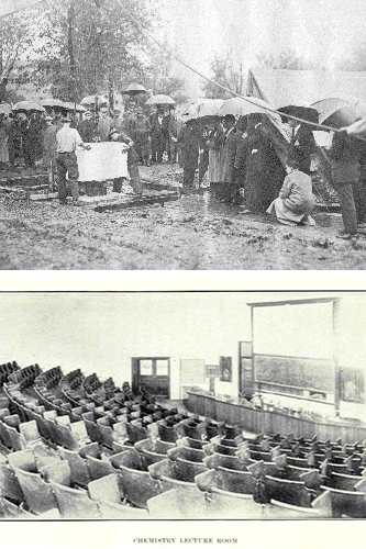 Classroom and groundbreaking ceremony