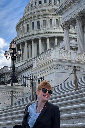 Kirsten Peters is pictured in front of the Capitol Building in Washington, D.C, in April 2019. She attended the Big 10 on the Hill Conference. (Submitted photo)
