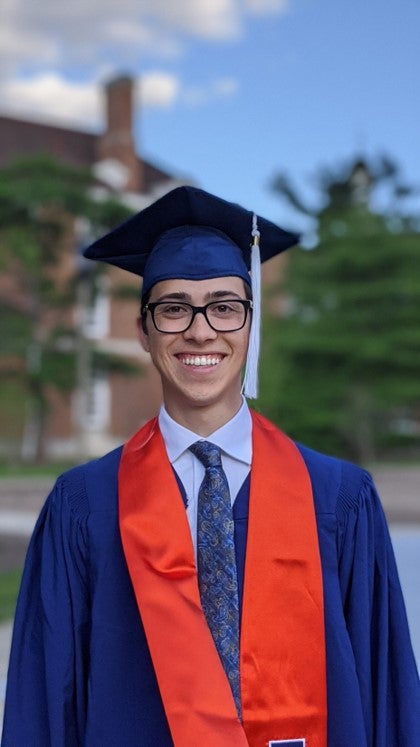 Graduation photo of LAS senior Peter Kolyvas