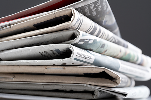 stack of newspapers