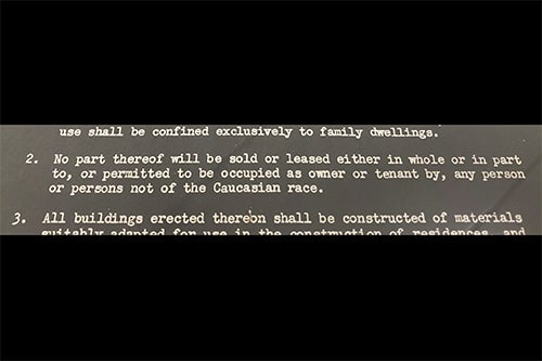 Restrictive covenant text