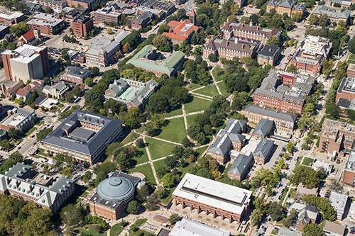 Aerial view of campus