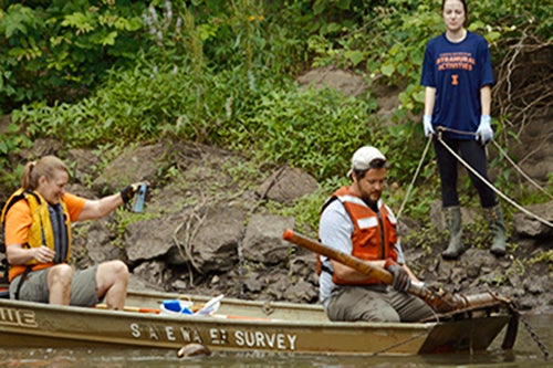 Researchers near RiverLab