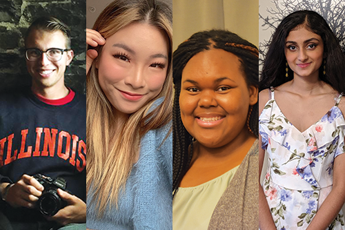 From left: Zackary Landers, Irene Ryu, Jasmine Wiley, and Neha Arun (photos provided).