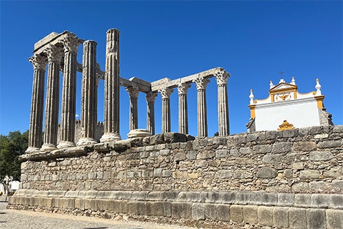 Roman temple to Augustus in Evora, Portugal