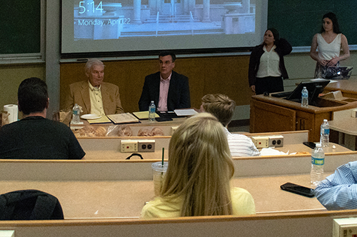 Bradley and Merrill Thompson with students