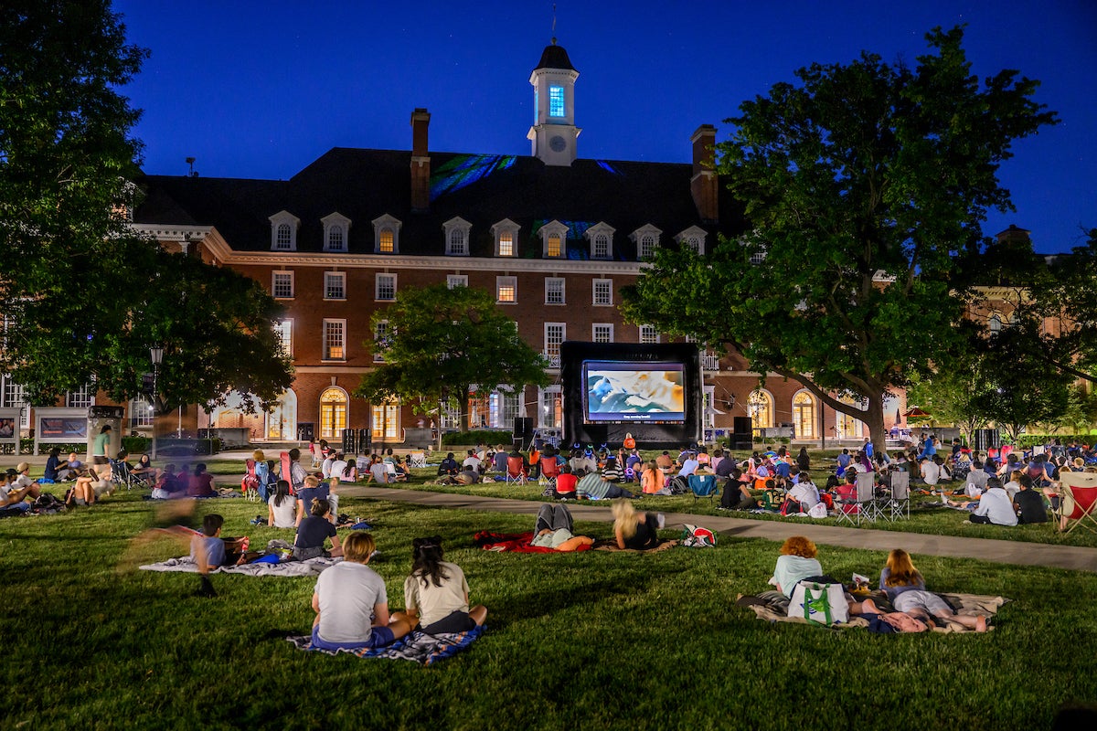 Movie night on the Main Quad
