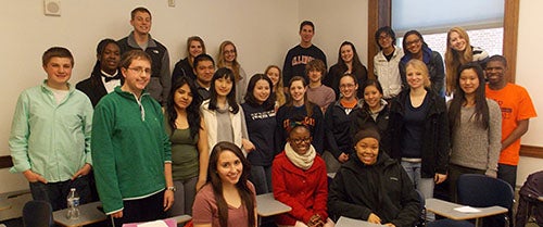 A group photo of the LAS 101 Freshman Advisory Council