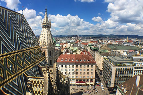 An aerial view of Vienna