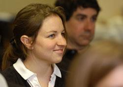 The U of I chapter of Phi Beta Kappa, the national honor society for liberal arts students which recently celebrated its centennial, welcomed 29 juniors and 195 seniors into the organization. Allison Lale, above, is a 2006 junior inductee and was the first student liaison to the PBK's executive board.