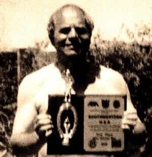 Larry Dalkoff says that flexing his muscles isn't the hardest part about his new hobby of bodybuilding; it is standing in front of a crowd in shorts. (Photo courtesy of Larry Dalkoff.)