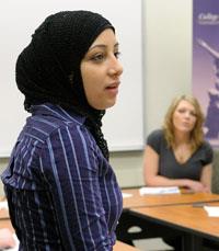 Students were allowed to question both the survivors and members of the tribunal, which sometimes made for stormy exchanges. (Photo by Thompson-McClellan)