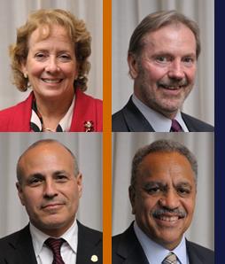 The 2011 LAS Alumni Award winners are (clockwise from top left) Julie Freischlag, Grant Krafft, Sidney Ribeau, and A. Mark Neuman.