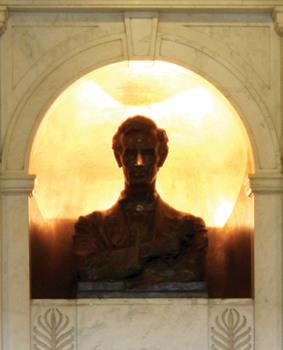 Who will be the first to rub Lincoln's nose? The doors to the Spurlock Museum open at noon on Sunday, February 20, 2011.