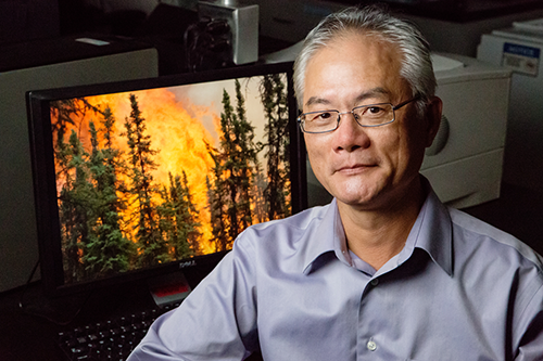 Illinois professor Feng Sheng Hu led a study of carbon cycling and forest fires in the boreal forests of the Yukon Flats in Alaska. (photo by L. Brian Stauffer)