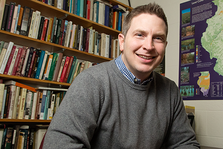The Illinois Indians of the late 1600s were not the beleaguered people that many historians have portrayed them to be, but instead were making an aggressive bid for power, says University of Illinois historian Robert Morrissey. And contrary to assumptions in many historical accounts of the period, their motivations had little to do with Europeans. (photo by L. Brian Stauffer).