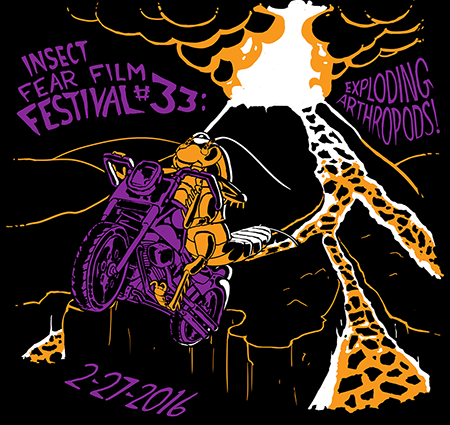The 2016 Insect Fear Film Festival will feature films of cockroaches that start fires through spontaneous combustion and lava-spewing tarantulas. There are real-life arthropods that defend themselves in ways that are nearly as spectacular, said U. of I. entomology professor May Berenbaum, founder of the festival. (Image by Chip Austin.)