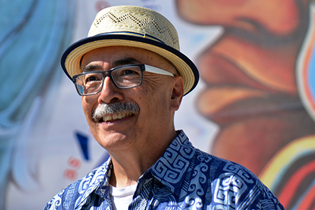 U.S. Poet Laureate Juan Felipe Herrera will be at the University of Illinois on April 28 for a reading and book signing. Herrera is the first Latino to be poet laureate. He was recently named to a second term. (Photo by Carlos Puma/UC Riverside.)