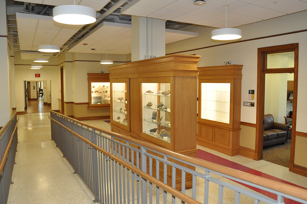 New display cases greeted students on the first day of class at the Natural History Building. 