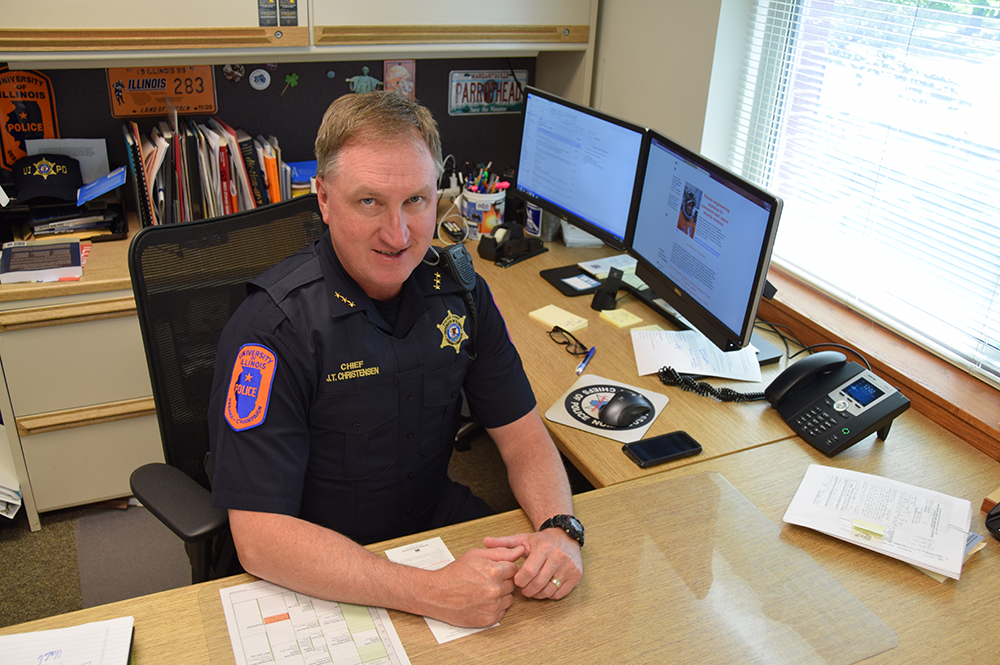 Jeff Christensen will retire on Dec. 31, 2017, after spending his entire career with the University of Illinois Police Department. (Image courtesy of Jeff Christensen.) 