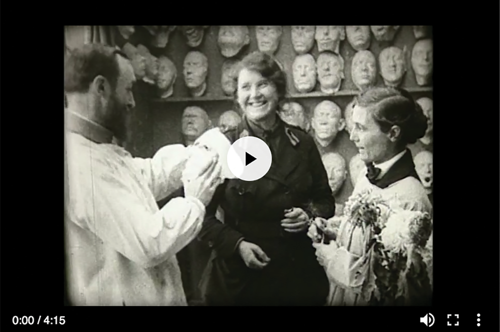 Video still from Red Cross work on Mutilés, at Paris (1918): a Sourcelab edition. By Alison Marcotte and Alex Joseph Villanueva. Sourcelab prototype series, vol. 1, No. 1 (2015).