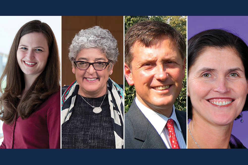 From left: Anne Carpenter, Joanne Chory, Richard Clarida, and Rebecca Snyders Darr. 