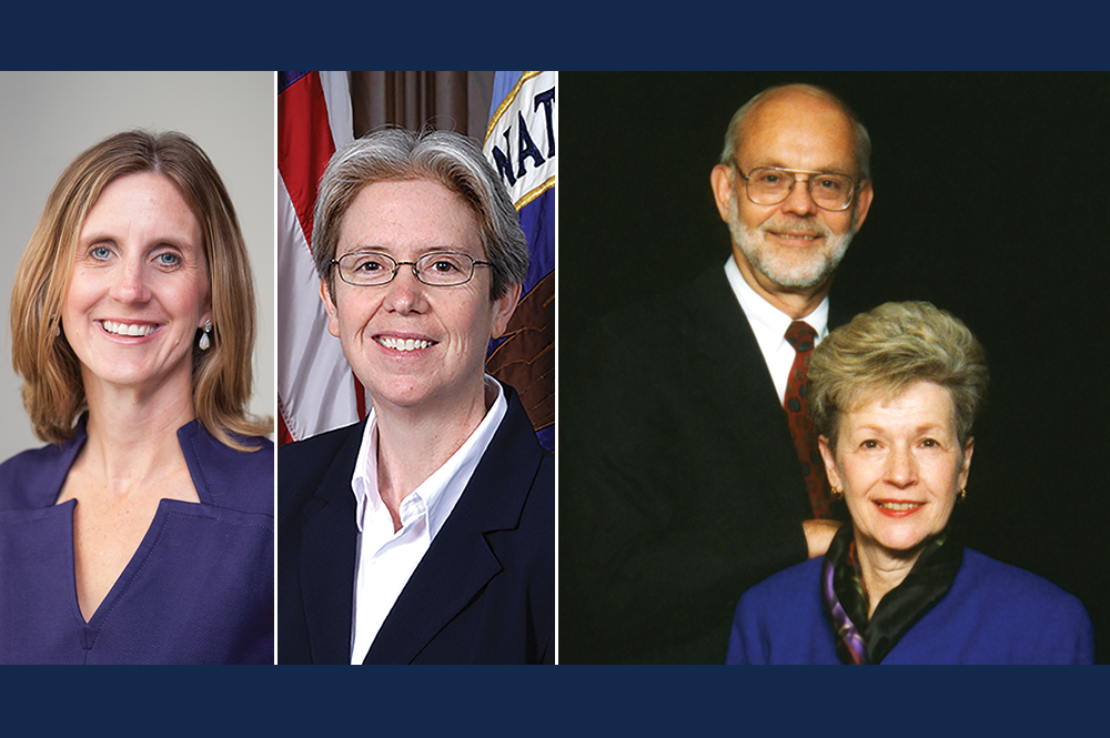 From left: Marie Trzupek Lynch, Mary Lynn Reed, and John and Margaret Witt. 