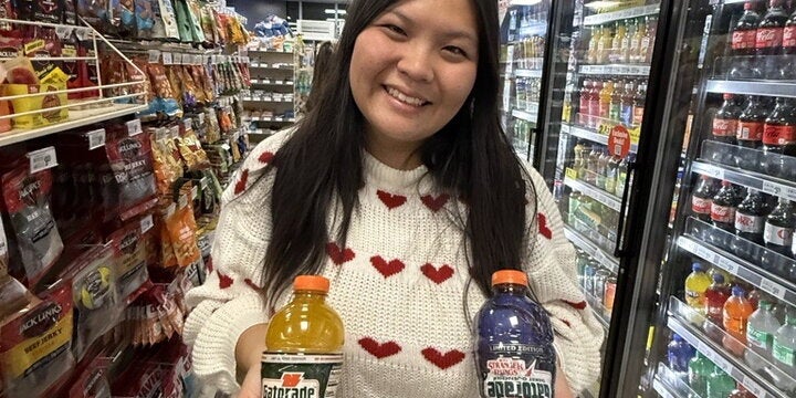Cathy Li displays Stranger Things-themed Citrus Coolers.